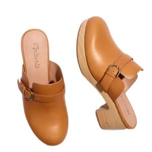 Madewell Monique Buckle Strap Leather Clog Sz 8.5